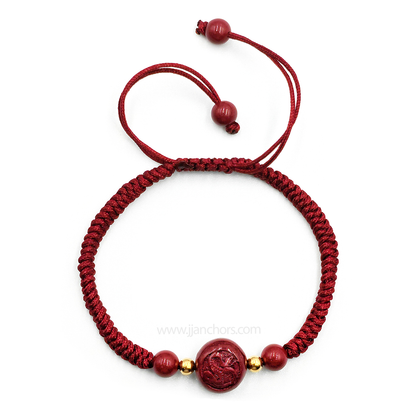 Lucky Talisman Cinnabar Snake Bracelet