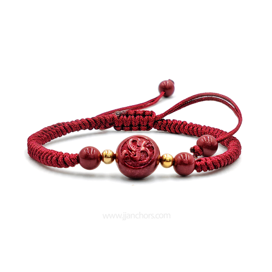 Lucky Talisman Cinnabar Snake Bracelet