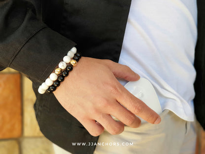 Henry III - Howlite | 14K Gold