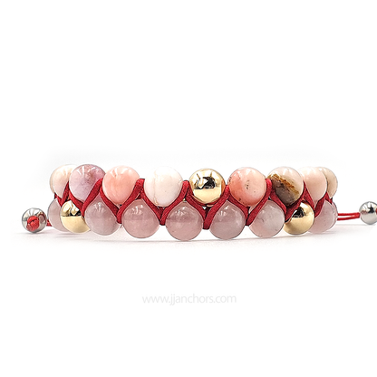 Shari - Shamballa Pink Opal | Rose Quartz | 14K Gold