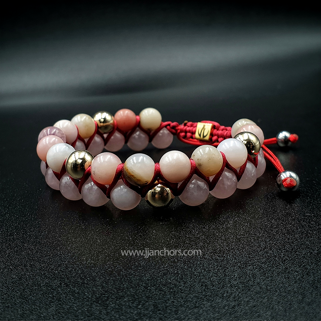 Shari - Shamballa Pink Opal | Rose Quartz | 12K Gold