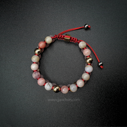 Shari - Shamballa Pink Opal | Rose Quartz | 14K Gold
