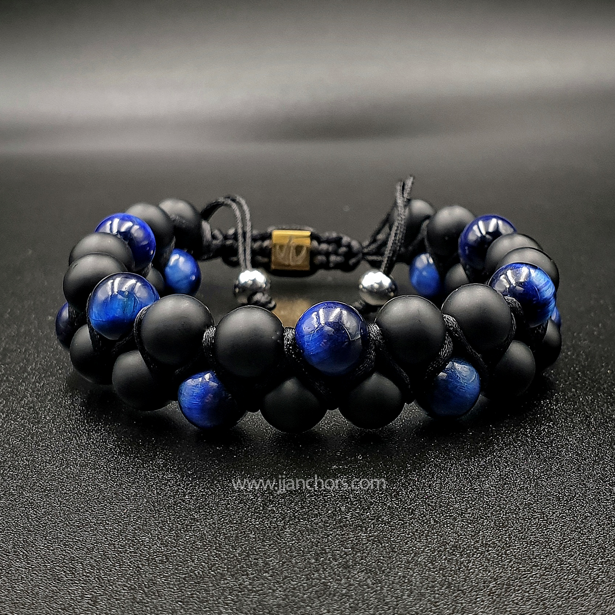 Sylvan - Shamballa Blue Tiger's Eye | Matte Black Onyx