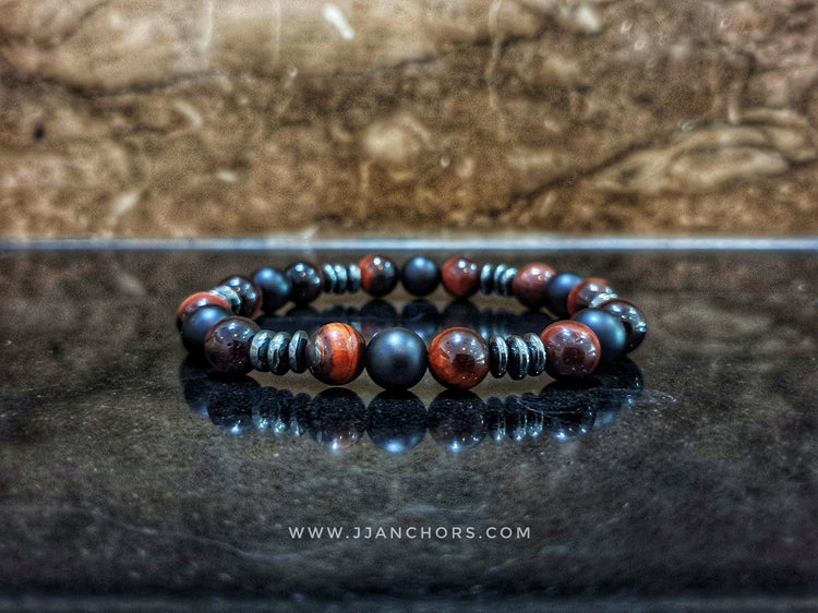 Histeria - Red Tiger's Eye | Matte Black Onyx | Hematite