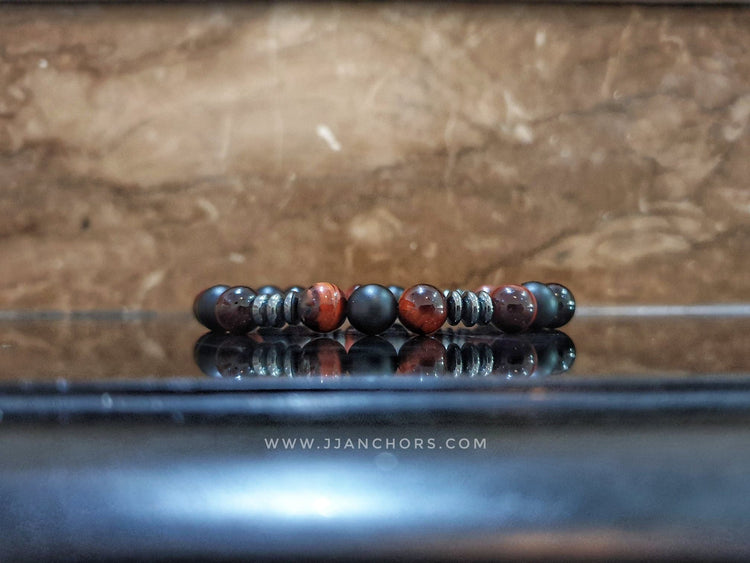 Histeria - Red Tiger's Eye | Matte Black Onyx | Hematite