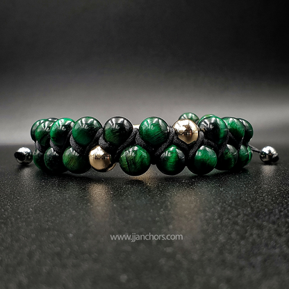 Atreus - Shamballa Green Tiger's Eye | 14K Gold