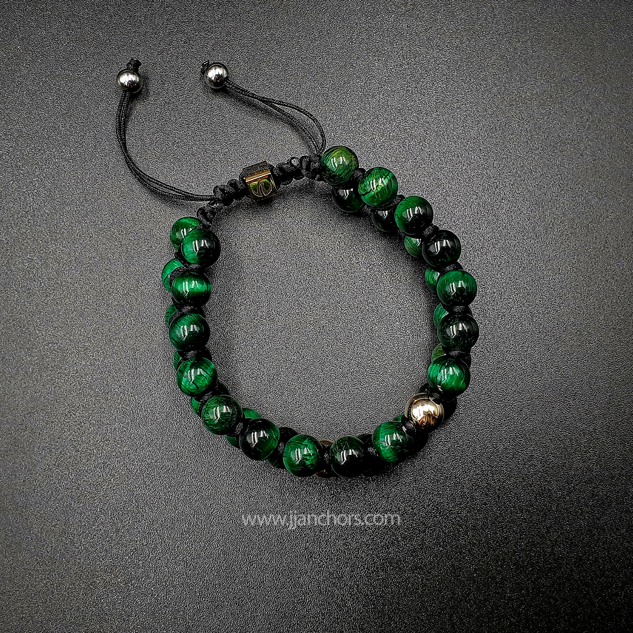 Atreus - Shamballa Green Tiger's Eye | 12K Gold