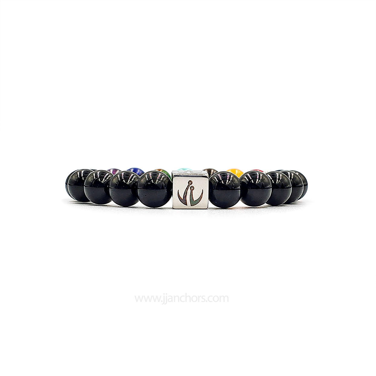 The 7 Chakra Bracelet with Black Onyx