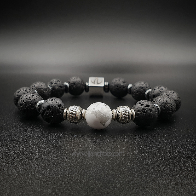 Achilles I - Lava Stone | Howlite