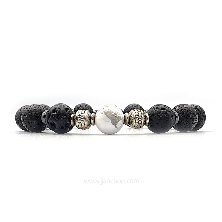 Achilles I - Lava Stone | Howlite