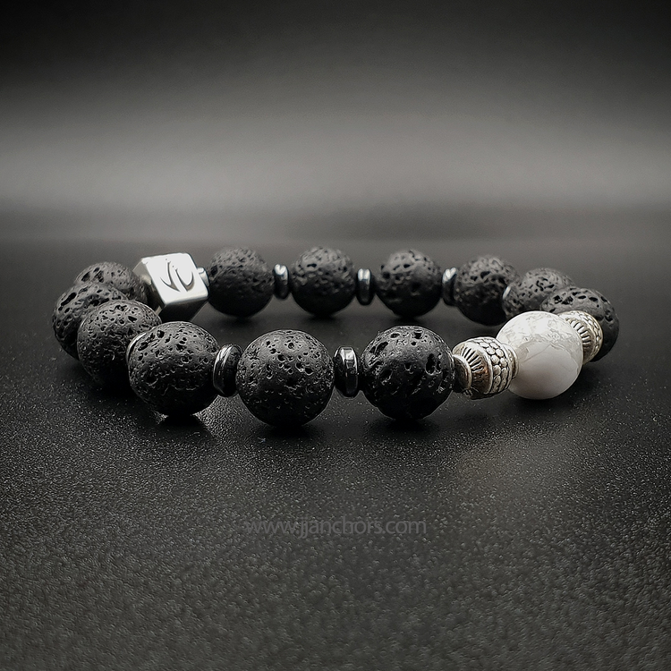 Achilles I - Lava Stone | Howlite