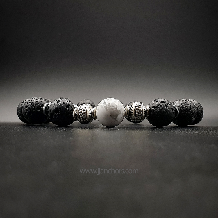 Achilles I - Lava Stone | Howlite