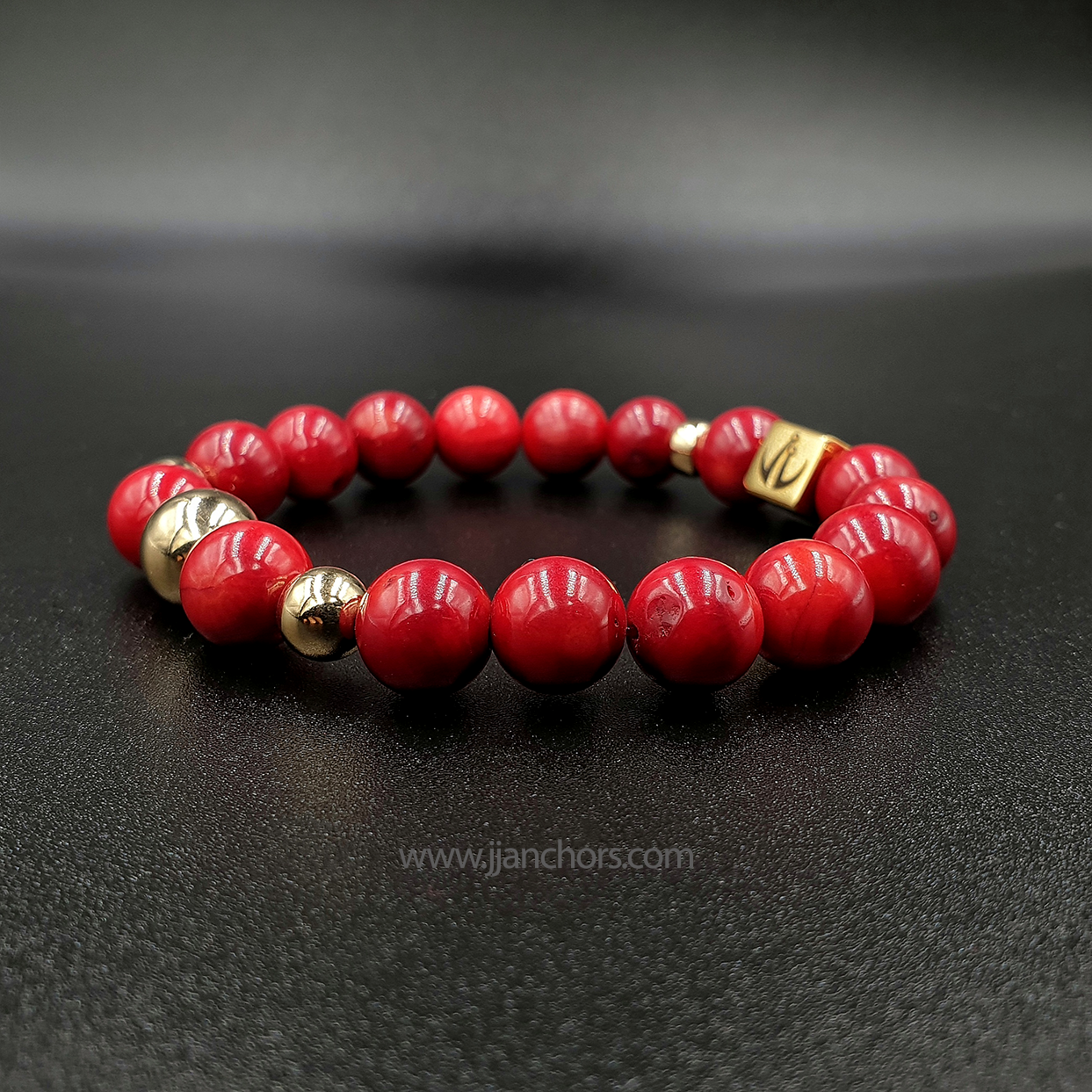 Armantine - Red Corals with five 12K Golds