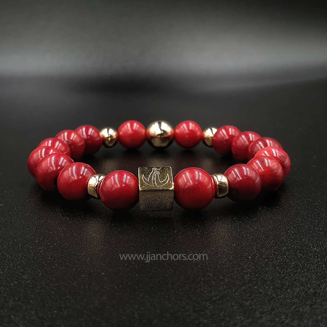 Armantine - Red Corals with five 12K Golds