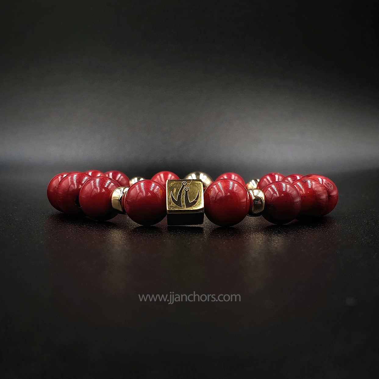 Armantine - Red Corals with five 12K Golds