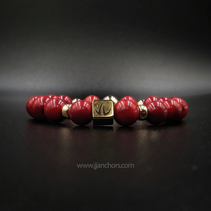 Armantine - Red Corals with five 14K Golds