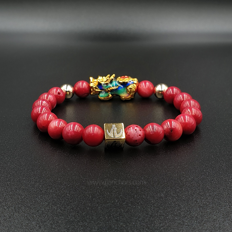 Lucky Bixie with 12K Gold in Red Corals