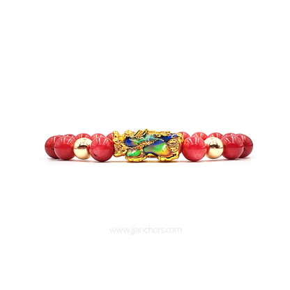 Lucky Bixie with 14K Gold in Red Corals