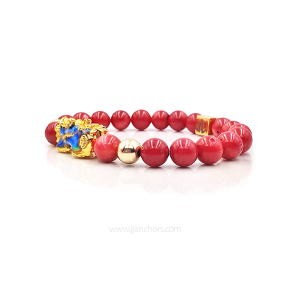 Lucky Bixie with 14K Gold in Red Corals