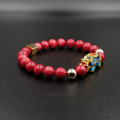 Lucky Bixie with 14K Gold in Red Corals
