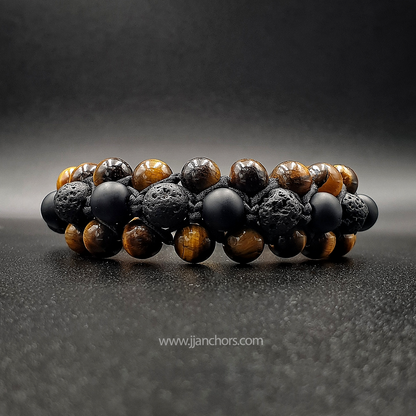 Emilio - Shamballa Tiger's Eye | Black Onyx | Lava Stone