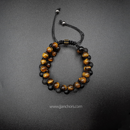 Emilio - Shamballa Tiger's Eye | Black Onyx | Lava Stone
