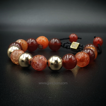 Fabius - Mexican Fire Agate | 14K Gold-filled Bead