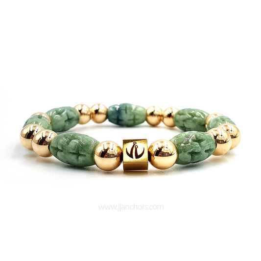 Ouisa - New Zealand Mountain Jade | 12K Gold