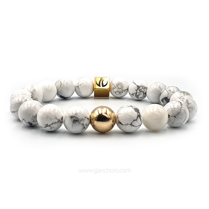 Henry III - Howlite | 14K Gold