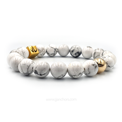 Henry III - Howlite | 14K Gold