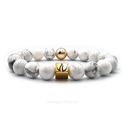 Henry III - Howlite | 14K Gold
