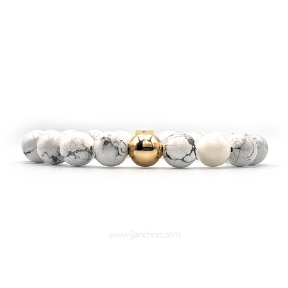 Henry III - Howlite | 14K Gold