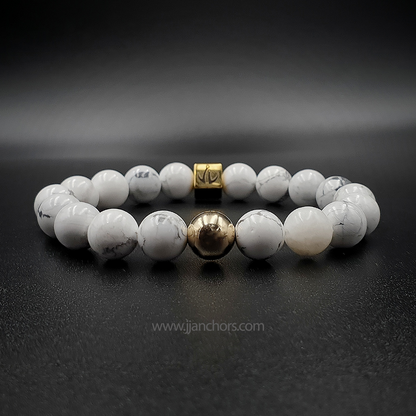 Henry III - Howlite | 14K Gold