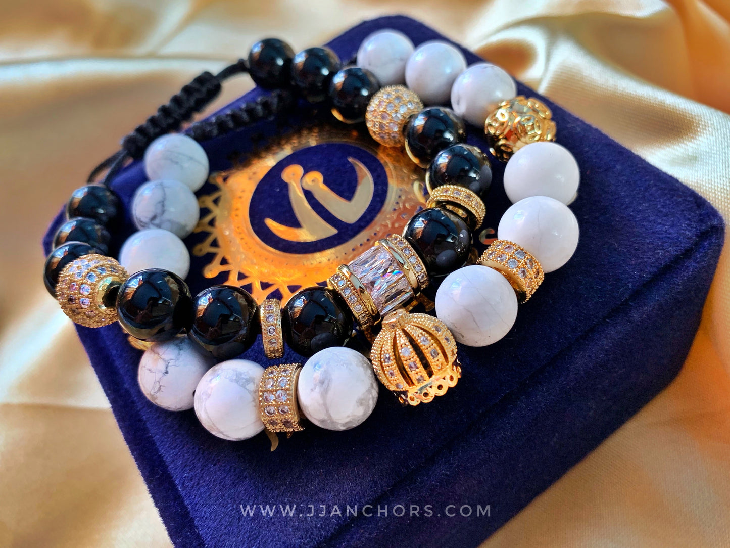 Alesandro - Black Onyx | Gold Stainless Steel | Cubic Zirconia