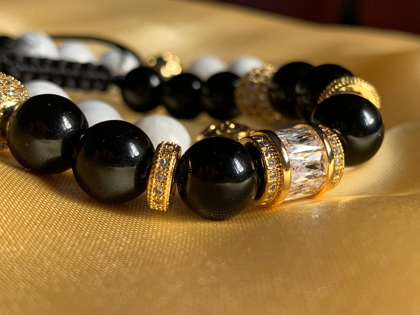Alesandro - Black Onyx | Gold Stainless Steel | Cubic Zirconia