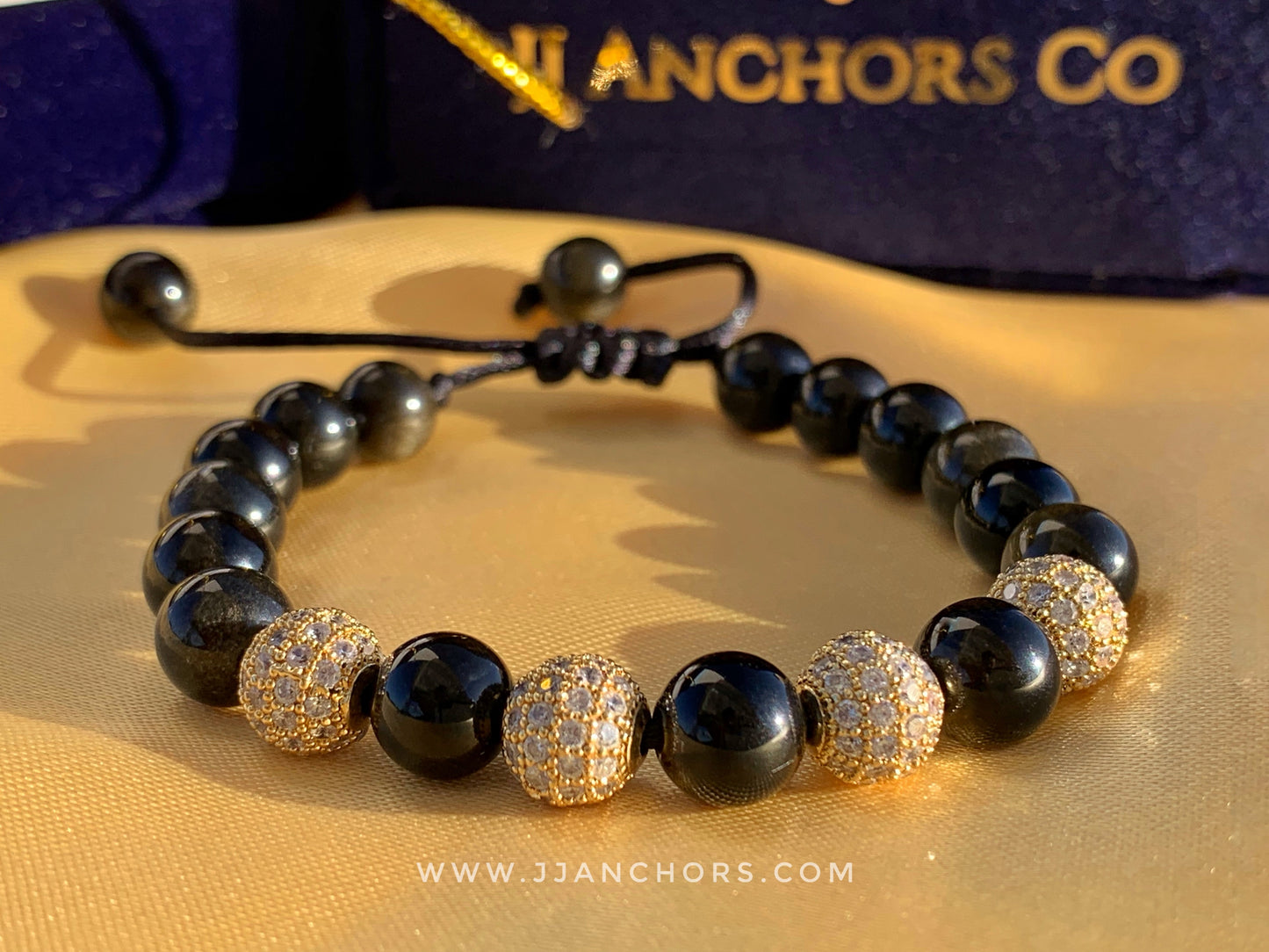 Dylan - Goldsheen Obsidian | Gold Stainless Steel | Cubic Zirconia