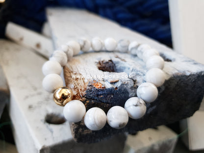 Henry III - Howlite | 14K Gold