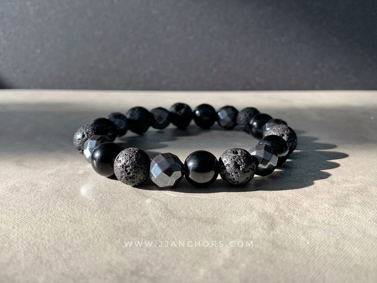 Thiago - Black Onyx | Lava Stone | Hematite