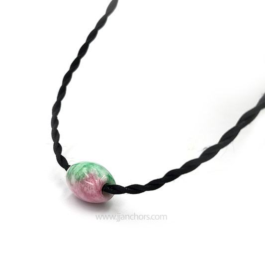 Jadeite Jade Necklace with 12K Gold