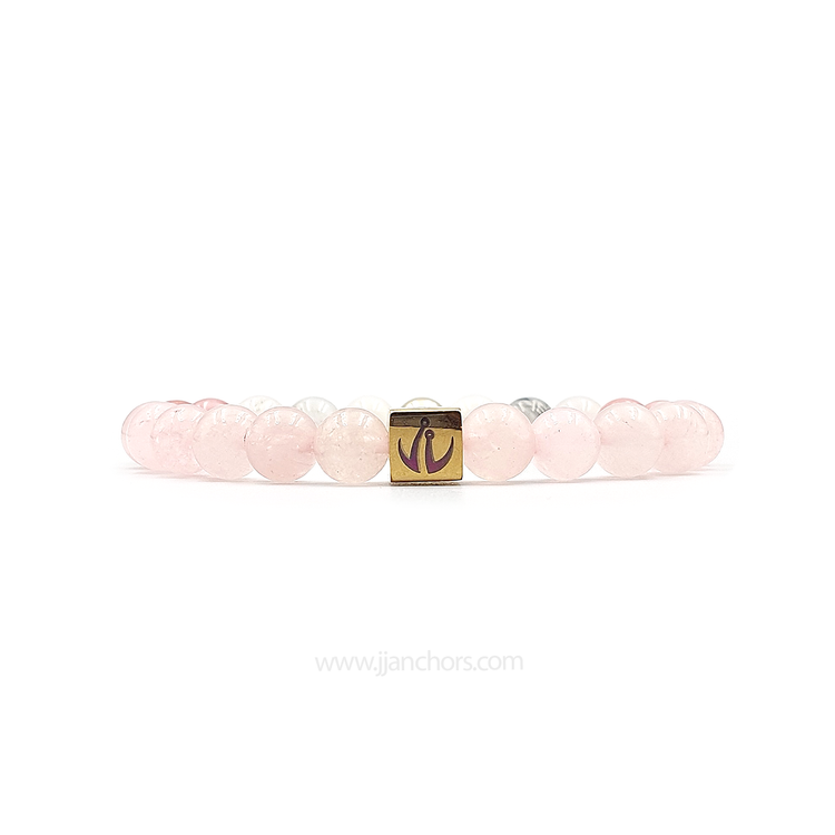 Love Bracelet with 12K Gold, Tourmalinated Quartz and Cherry Quartz