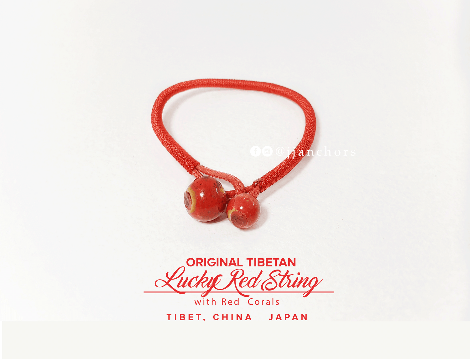 Original Tibetan Lucky Red String pair JJ Anchors