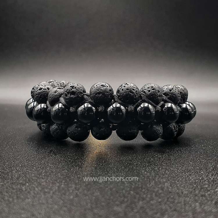 Marco - Shamballa Lava Stone | Matte Black Onyx