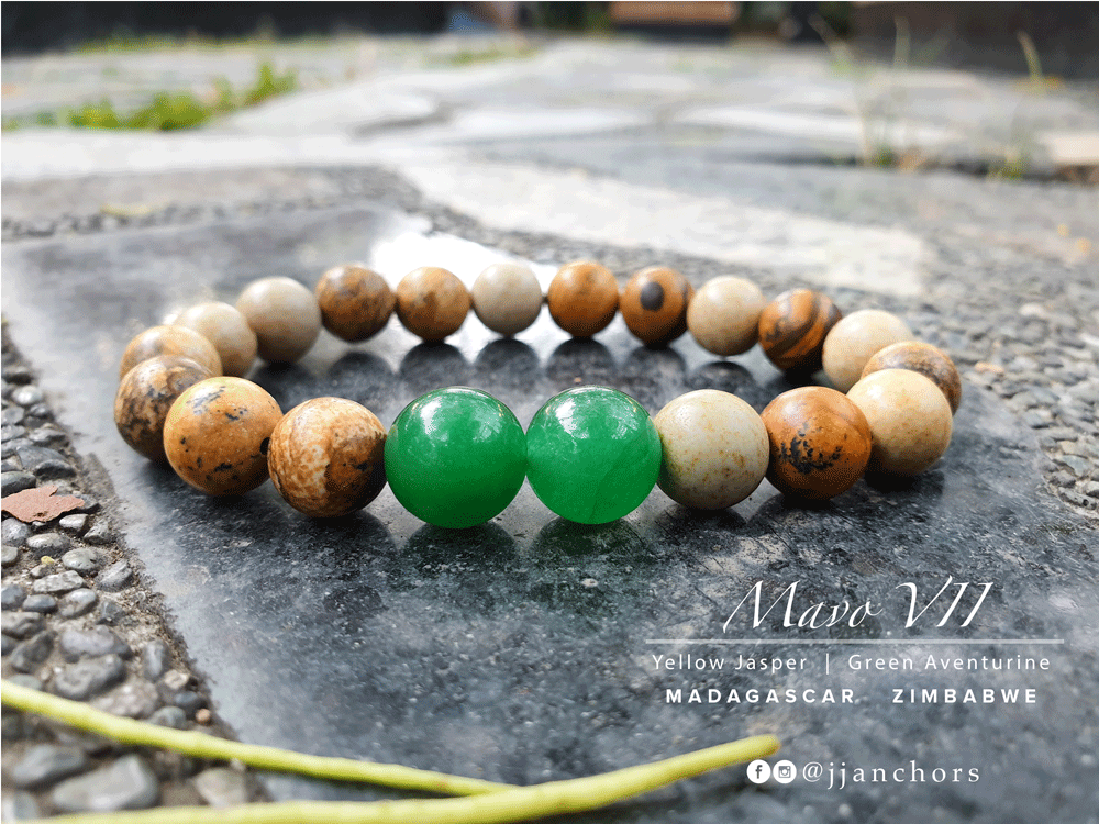 Mavo VII - Yellow Jasper | Green Aventurine