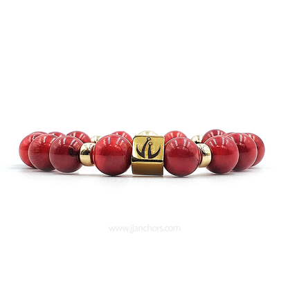 Armantine - Red Corals with five 14K Golds