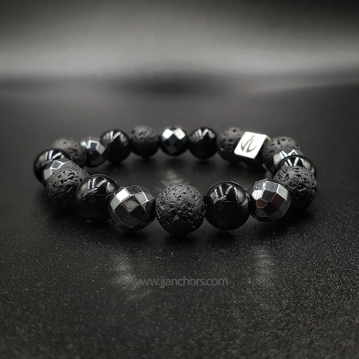 Thiago - Black Onyx | Lava Stone | Hematite