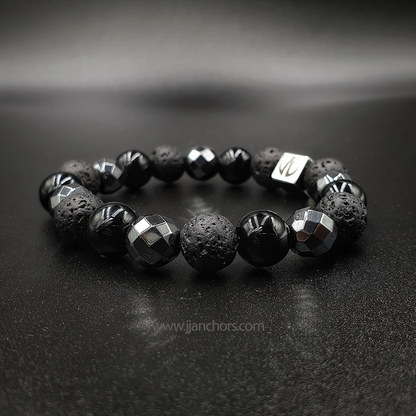 Thiago - Black Onyx | Lava Stone | Hematite