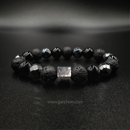 Thiago - Black Onyx | Lava Stone | Hematite