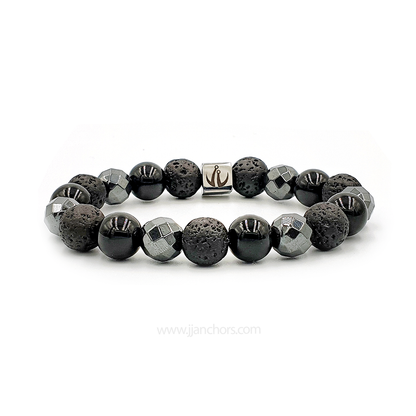 Thiago - Black Onyx | Lava Stone | Hematite