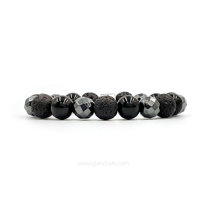 Thiago - Black Onyx | Lava Stone | Hematite