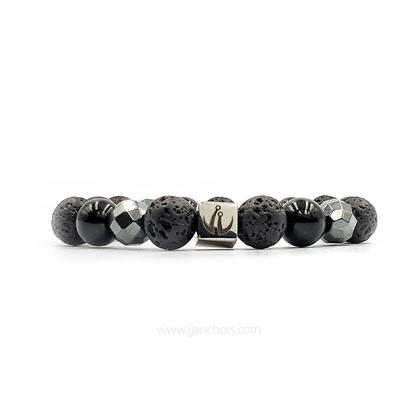 Thiago - Black Onyx | Lava Stone | Hematite